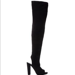 Steve Madden Yimmie Peep Toe Over the Knee Boots